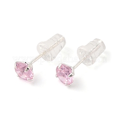 Cubic Zirconia Diamond Stud Earrings&nbsp;STER-M105-01B-S