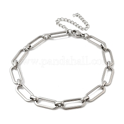 304 Stainless Steel Paperclip Chains Bracelets for Men & Women&nbsp;BJEW-D042-32P