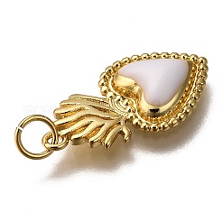 Golden Tone Brass Enamel Pendants&nbsp;X-KK-K750-01G-E