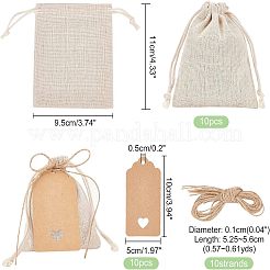 10Pcs Cotton Packing Pouches Drawstring Bags&nbsp;ABAG-NB0001-41B