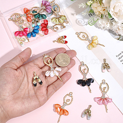 19Pcs 19 Styles Alloy Enamel Pendants&nbsp;FIND-WR0012-95