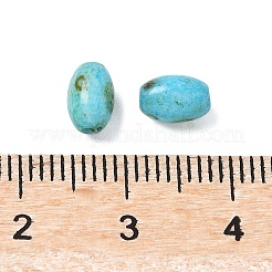 ベーキングペイント ピカソガラスシードビーズ 60個 10g  オーバル  ディープスカイブルー  6~6.5x4~4.5mm  穴：1mm&nbsp;GLAA-V001-06B