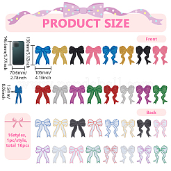 1 Set Bowknot Computerized Embroidery Cloth Iron on/Sew on Patches&nbsp;PATC-FG0003-27