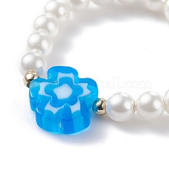Shell Pearl Stretch Finger Ring&nbsp;RJEW-TA00019