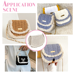 4セット4色DIY PUイミテーションレザー脇下バッグ編みメッシュシート  馬蹄形の財布作りのテンプレート  ミックスカラー  14.5~42x4~19cm  1セット/色&nbsp;DIY-WR0002-61