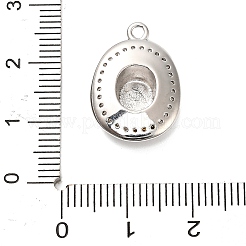 Brass Micro Pave Cubic Zirconia Pendants&nbsp;KK-L229-030P