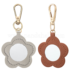 CutHollow 2Pcs 2 Colors PU Leather Pendant Decorations&nbsp;HJEW-CL0001-04A