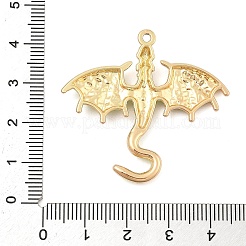 メッキ合金エナメルチャームラック  ラインストーン付き  ドラゴンチャーム  緑黄  38x41x4mm  穴：1.6mm&nbsp;X-PALLOY-R451-05G