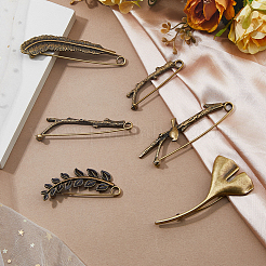6Pcs 6 Styles Alloy Brooches for Clothes Backpack&nbsp;JEWB-HS0001-02