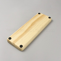 木製卵ホルダー  キッチン用品  長方形  小麦  306x97x22mm  内径：38mm&nbsp;WOOD-WH0025-99B