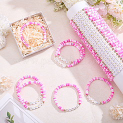 32Pcs Handmade Polymer Clay & Acrylic Bead Bracelets&nbsp;BJEW-PH02015
