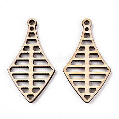 Undyed Natural Poplar Wood Pendants&nbsp;WOOD-TAC0002-60
