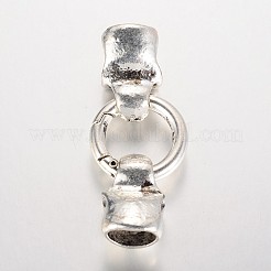 Skull Brass Spring Gate Rings&nbsp;ZIRC-F022-65AS