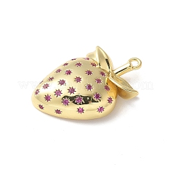 Brass Micro Pave Cubic Zirconia Pendants&nbsp;KK-P290-39G