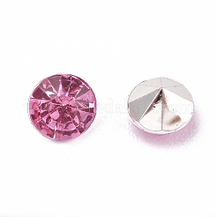 模造台湾アクリルラインストーン尖底カボション  多面カット  ダイヤモンド  フラミンゴ  5x4mm&nbsp;GACR-A003-5mm-14