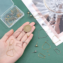 12Pcs 304 Stainless Steel Ball Stud Earring Post & 24Pcs Hoop Earring Findings&nbsp;DIY-UN0002-86