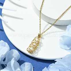 天然真珠ペンダントネックレス  マクラメポーチ 304ステンレススチールネックレス  ゴールドカラー  19.21インチ（48.8cm）&nbsp;NJEW-JN04518