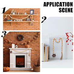 Round Wooden Beaded Autumn Decoration&nbsp;AJEW-WH20019-60