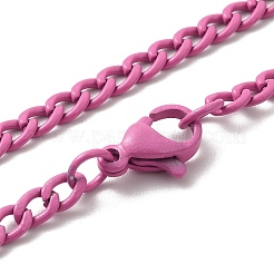 Spray Painted 201 Stainless Steel Curb Chain Necklaces&nbsp;NJEW-R258-01B