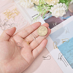 60個 6スタイル 316サージカルステンレススチールイヤリング金具  ミックスカラー  20x10x0.5mm  穴：2x2.5mm  ピン：0.5mm  10個/スタイル&nbsp;STAS-CA0002-20