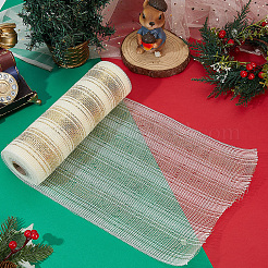 Polyester Decorative Mesh Ribbon for Christmas Trees&nbsp;SIL-WH20025-050D