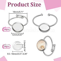 DIY Round Finger Ring Making Kits&nbsp;DIY-ME0002-67