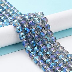 Electroplated Synthetic Quartz Crystal Beads Strands&nbsp;G-Z038-A02-02FR-1