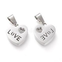 Non-Tarnish Valentine's Day 304 Stainless Steel Charms&nbsp;STAS-F253-10P