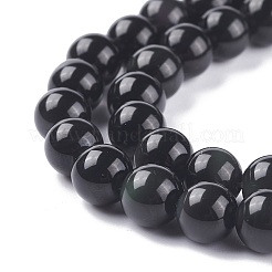 Natural Obsidian Bead Strands&nbsp;GSR8mmC132