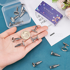 16Pcs 4 Styles 304 Stainless Steel Cuff Button&nbsp;STAS-SC0008-91