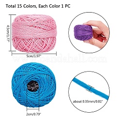 ジュエリー作りのための綿糸  ミックスカラー  0.3mm  15個/袋&nbsp;OCOR-WH0052-17