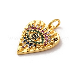 Brass Micro Pave Cubic Zirconia Pendants&nbsp;KK-U033-07G-02
