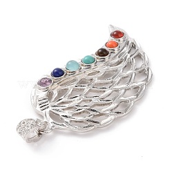Vintage Chakra Natural & Synthetic Mixed Gemstone Big Pendants&nbsp;G-H274-09P