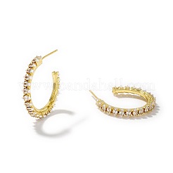 Brass C-Shaped Stud Earrings&nbsp;TQ7593-2