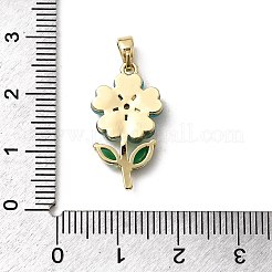 Brass Micro Pave Cubic Zirconia Pendants&nbsp;KK-H089-32G-02