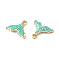 環境に優しい合金エナメルペンダント  人魚の尾のチャーム  ミックスカラー  14x17x2.5mm  穴：1.6mm&nbsp;PALLOY-M212-22G