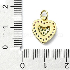 Brass Micro Pave Colorful Cubic Zirconia Pendants&nbsp;KK-H475-14G-02