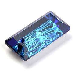 Embossed Glass Rhinestone Pendants&nbsp;GLAA-J101-07B-001BB