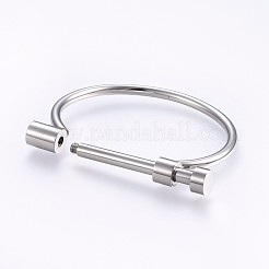 Tarnish Resistant 304 Stainless Steel Bangles&nbsp;BJEW-P222-14P