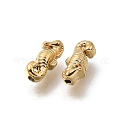 304ステンレススチールスペーサービーズ  イオンプレーティング（ip）  18KGP本金メッキ  タツノオトシゴ  12x5.5x5mm  穴：1.2mm&nbsp;STAS-L315-078G-03
