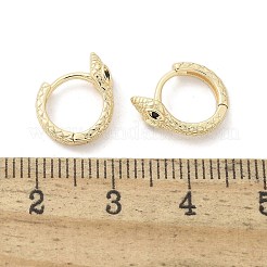 Brass Cubic Zirconia Hoop Earrings&nbsp;EJEW-Q014-08G