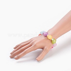 Frosted Acrylic Beads Kids Stretch Bracelets&nbsp;BJEW-JB03895