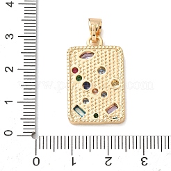 Brass Micro Pave Colorful Cubic Zirconia Pendants&nbsp;KK-C264-13G