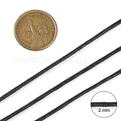 中国のワックスコットンコード  ブラック  2mm  約382.76ヤード（350m）/バンドル&nbsp;YC2mm131