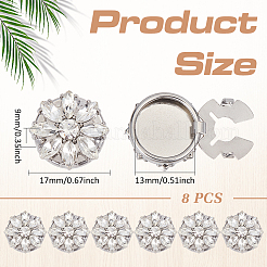 Alloy & Rhinestone Cufflinks&nbsp;FIND-FG0005-66P-03