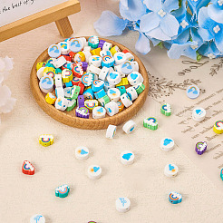 130Pcs 13 Style Weather Theme Handmade Polymer Clay Beads&nbsp;CLAY-TA0001-19