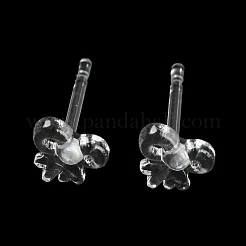 樹脂スタッドピアスパーツ  蝶  透明  5x4mm  ピン：0.8mm&nbsp;LS-X1-FIND-H046-09