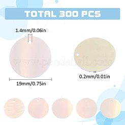 300pcs Iridescent PVC Paillette/Sequins Pendants&nbsp;PVC-SC0001-08
