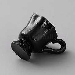 樹脂コーヒー模型装飾品  ミニチュア風景ドールハウスの装飾  ブラック  25x21x20mm&nbsp;AJEW-TAC0046-006A