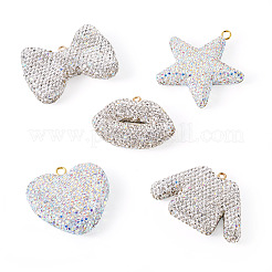 5Pcs 5 Styles Handmade Polymer Clay Pendants&nbsp;RB-BT0001-05C